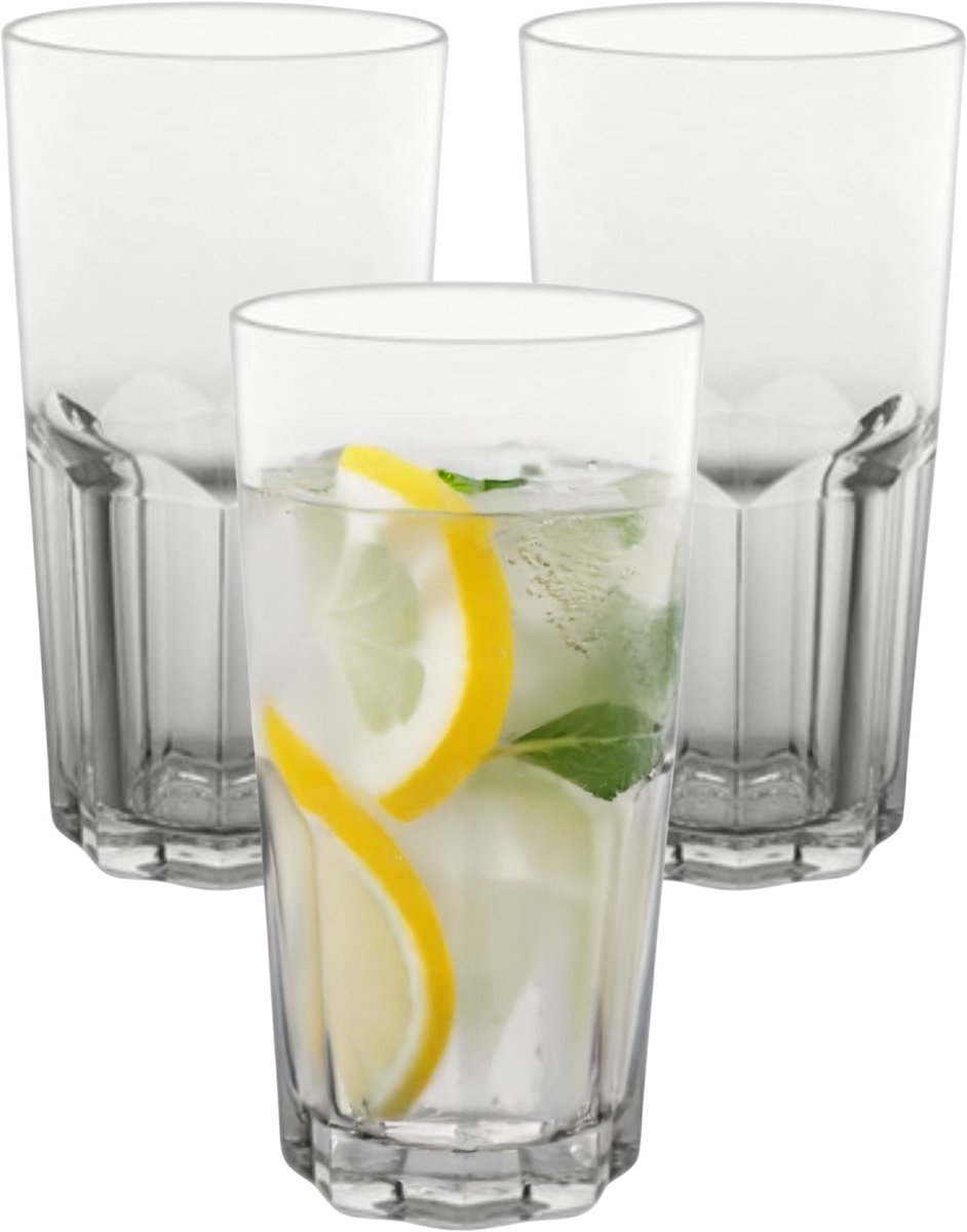 MPDrink Longdrink Sofia - 4x - SAN kunststof - 33 cl - onbreekbaar - herbruikbaar - waterglazen