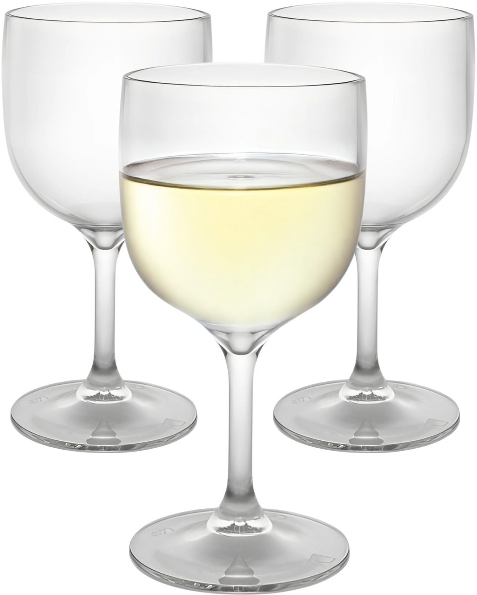 MPDrink Wijnglas - 8x - SAN kunststof - 26 cl - onbreekbaar - herbruikbaar - wijnglazen