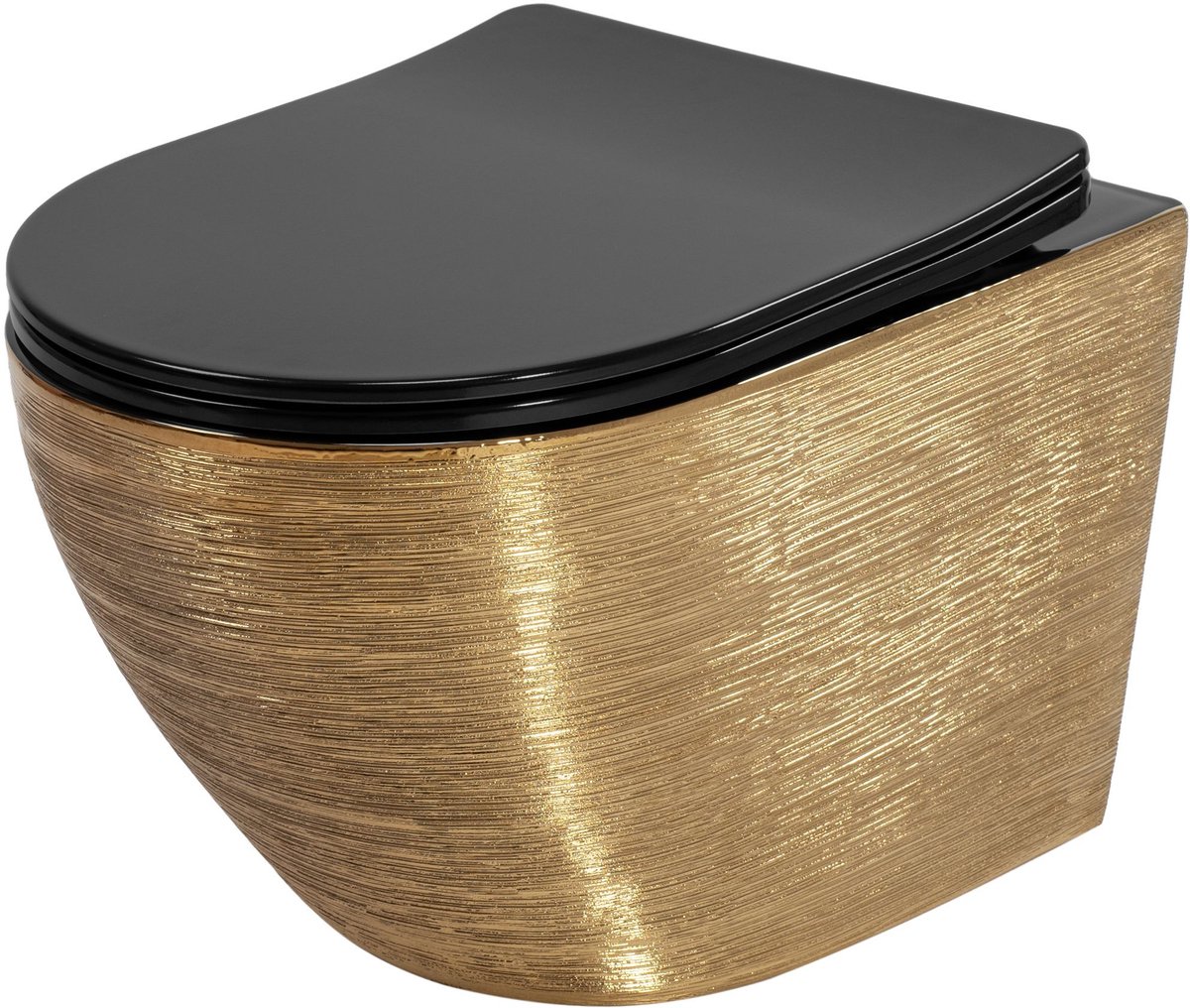 Rea - Hangende Toiletpot - Carlo Mini Tornado - Zwart - 49X37X36cm