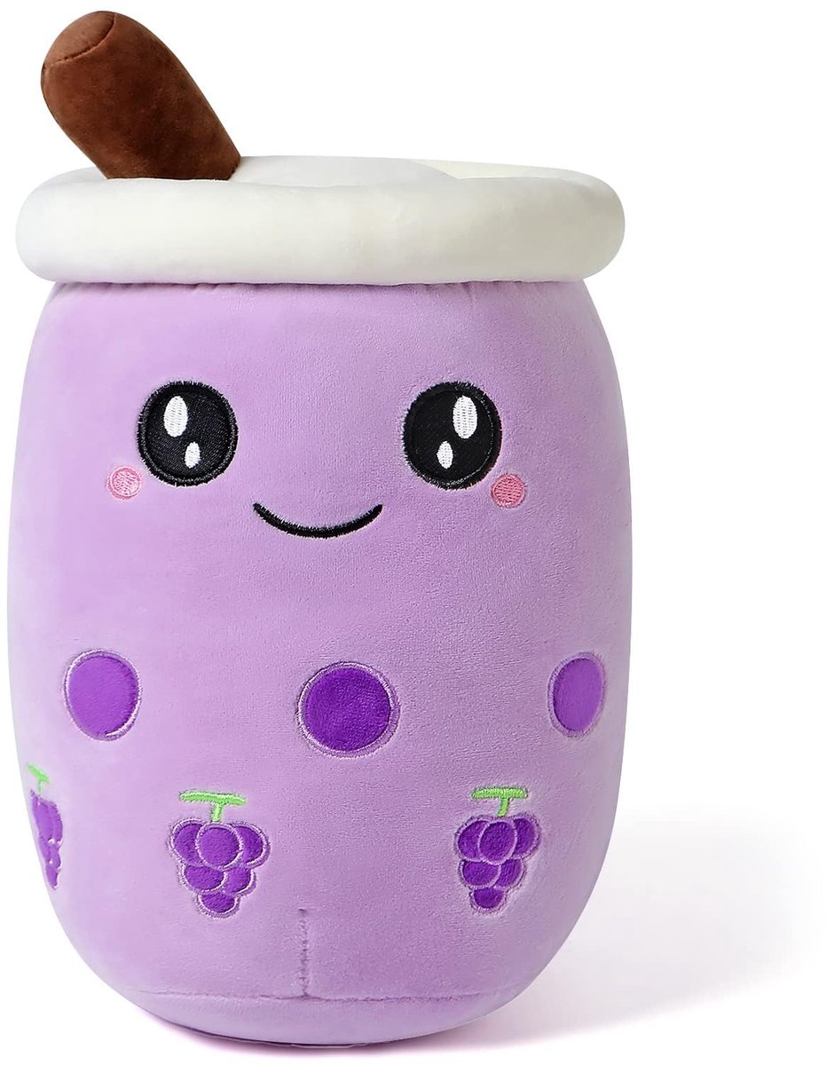 Azomor® Zacht en Schattig Bubble Thee Knuffelkussen voor Kinderen en Volwassenen