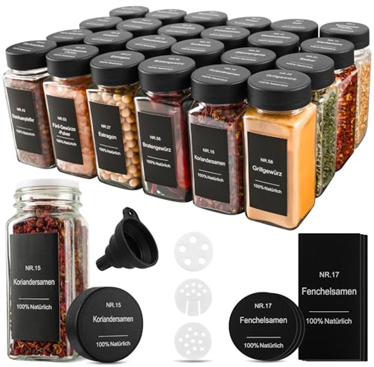 Kruidenpotten Set 24 Stuks met Etiketten en Accessoires