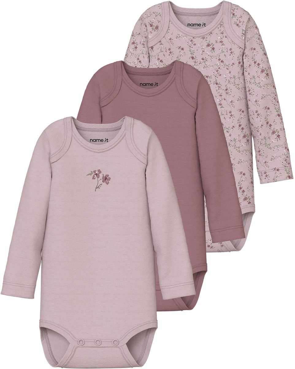 NAME IT - NBFBODY 3P VIOLETFLOWER NOOS - Baby - Bodies