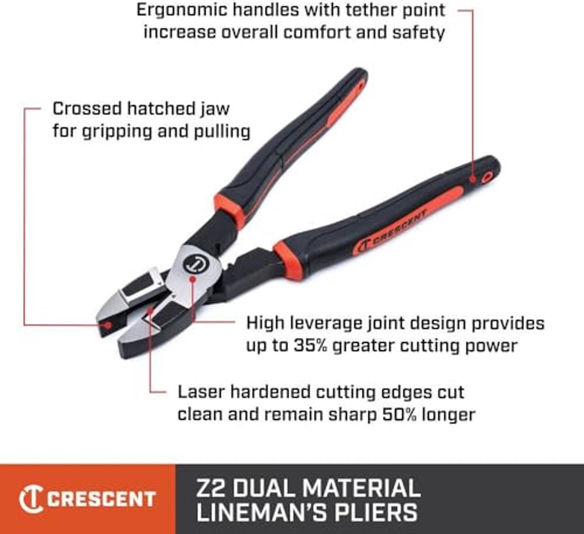 Ergonomische 9.5" Linesman Tang met Kussen Grip