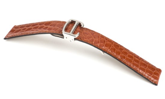 Horlogeband Deployante Cognac - Leer - 18/16mm