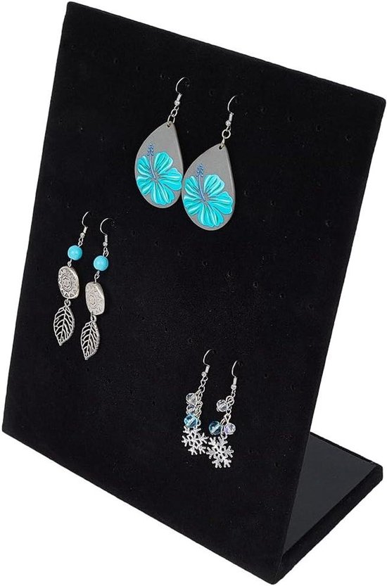 Premium Oorbellen Display Zwart Fluwelen Oor Stud Organizer 30 Paar Premium Oorbellen Display Zwart Fluwelen Oor Stud Organizer 30 Paar