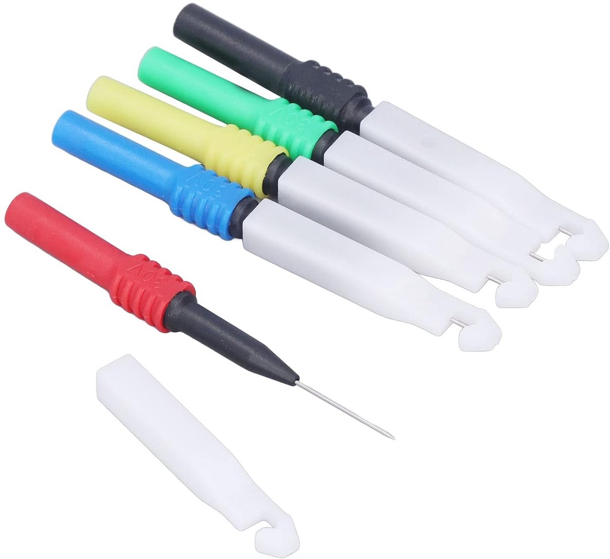 0,7 mm mini-multimeter-testpennen, multimeter-sondes Draadpiercingnaalden, met omhulsel J.30009, 5 stks/set