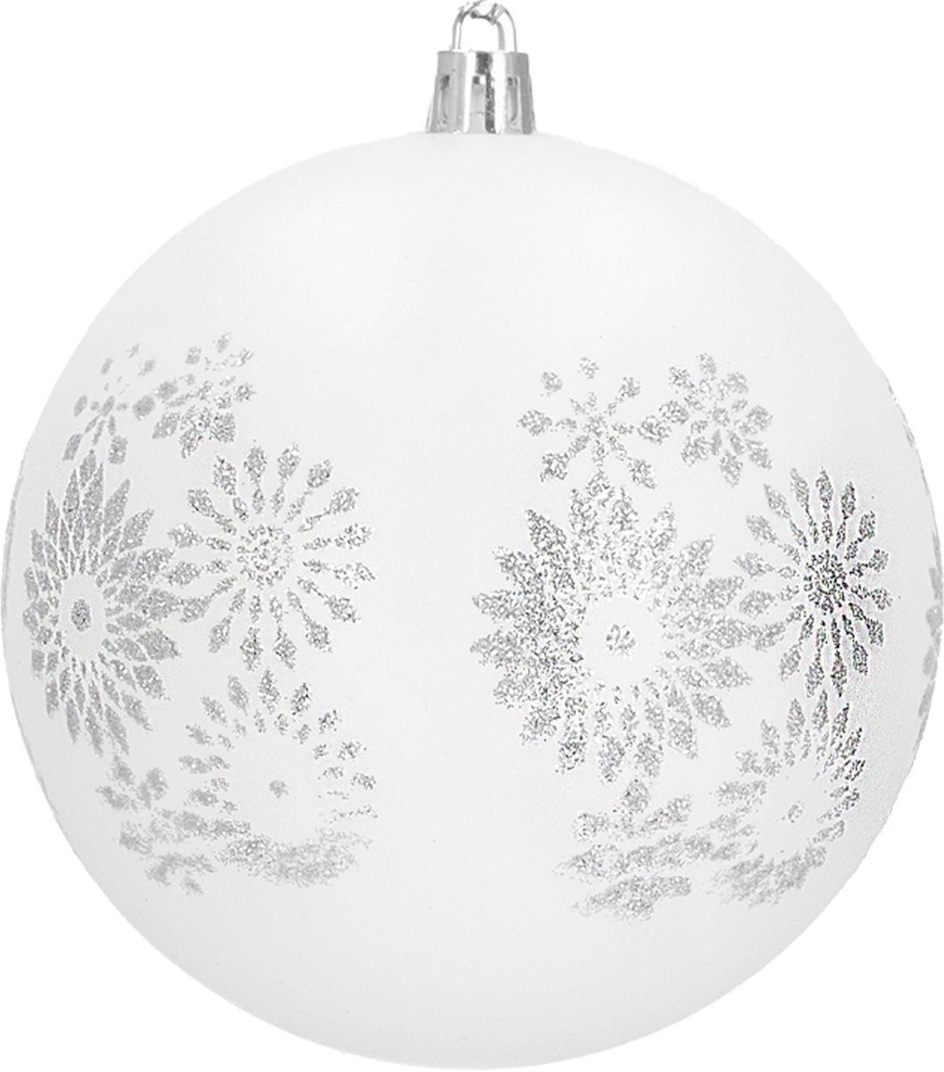 Kerstballen | 4 Stuks | 10 cm | Wit