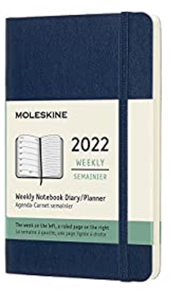 Pocket Weekplanner 2022 – 12 maanden weekkalender met notitiepagina's en zachte omslag, 9 x 14 cm