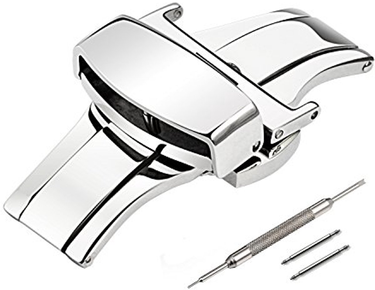 Roestvrijstalen Vouwsluiting voor Horlogeband - 18 mm