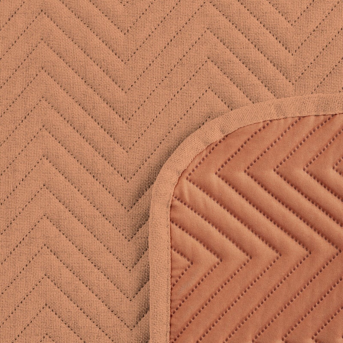 Linnen Sprei 170x210 cm - Terracotta