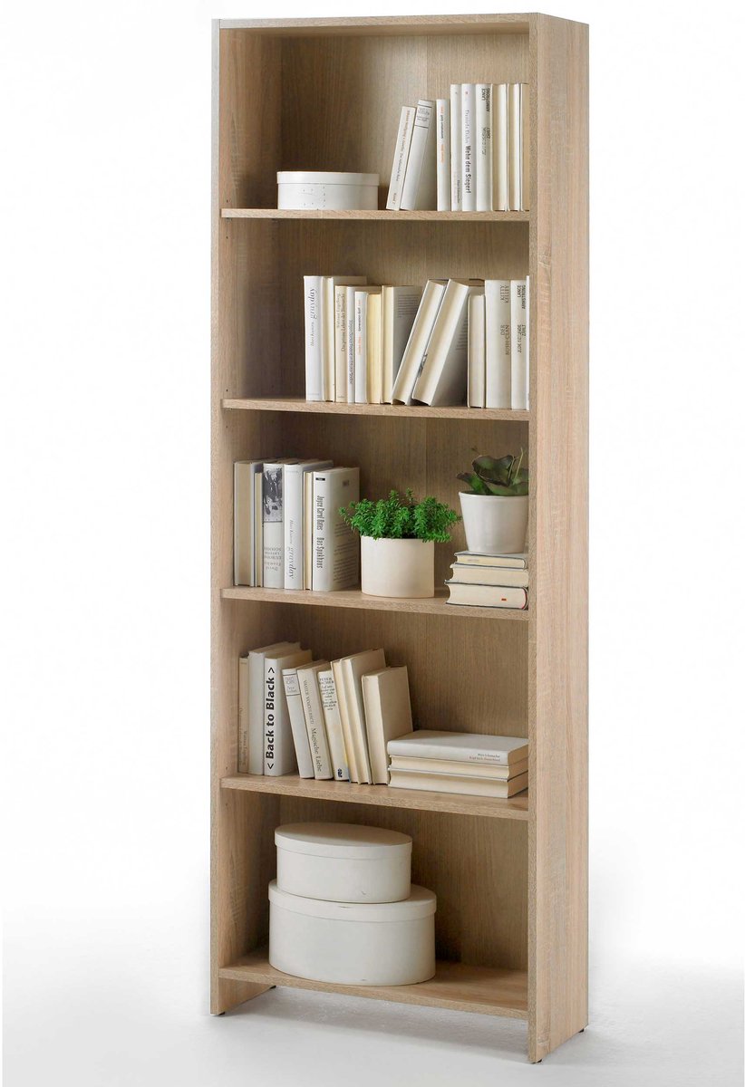Open Boekenkast Bobby | 60 X 24 X 175 Cm | Bruin - Emob - Boekenkast - Bruin - MDF