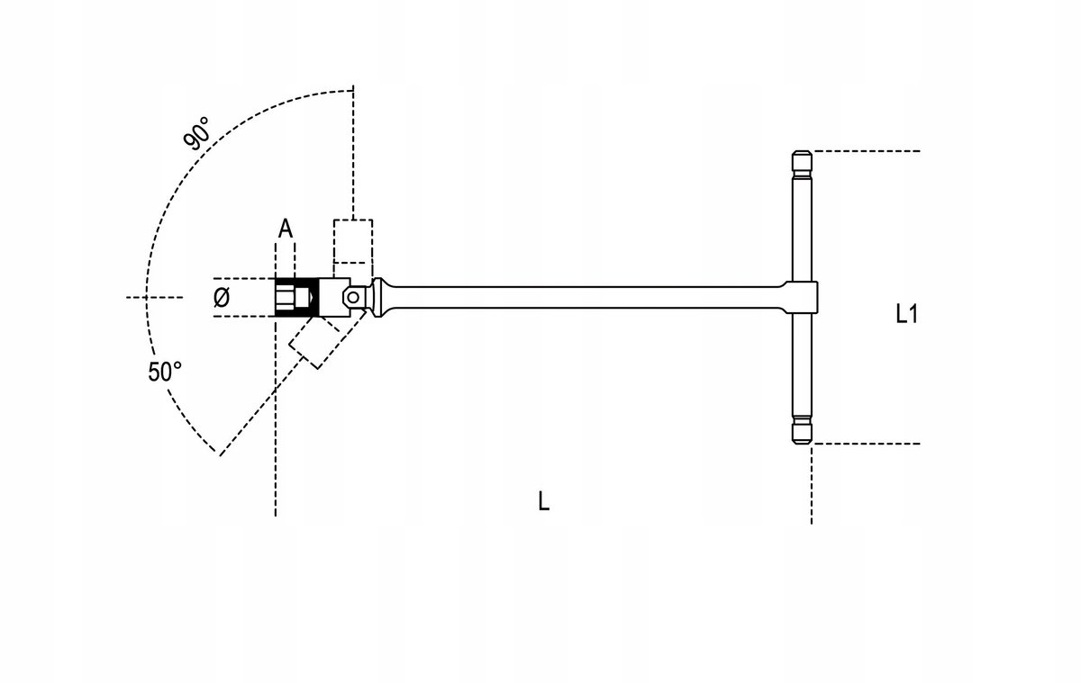 Lange Dop-sleutel met Cardan 10mm - Beta 952L/10