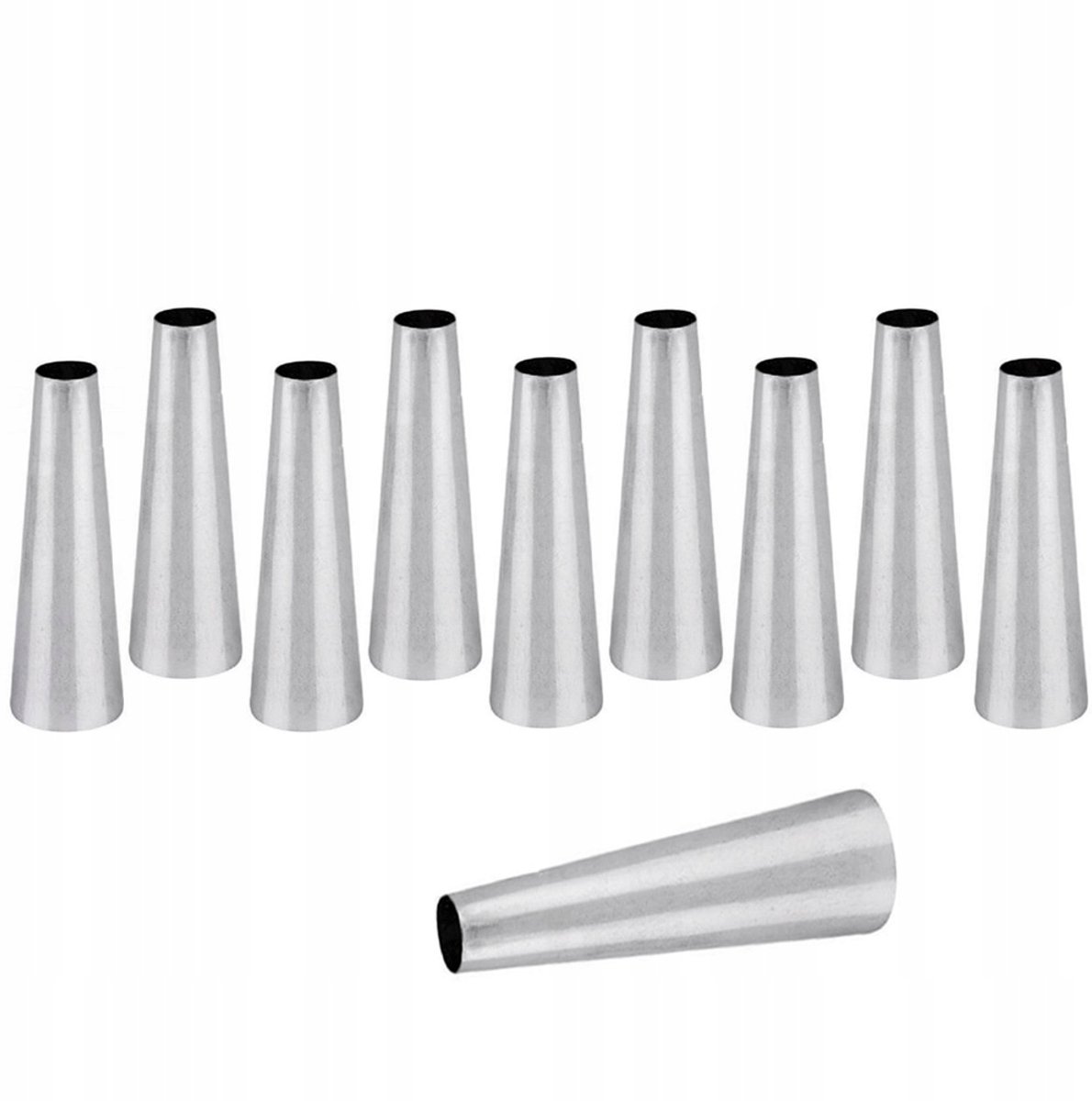10 Kleine Bakvormen Kegelvormig voor Rolletjes 9cm