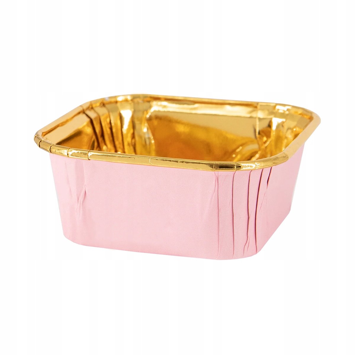 Roze Gouden Aluminium Bakvormpjes voor Muffins - 10 Stuks