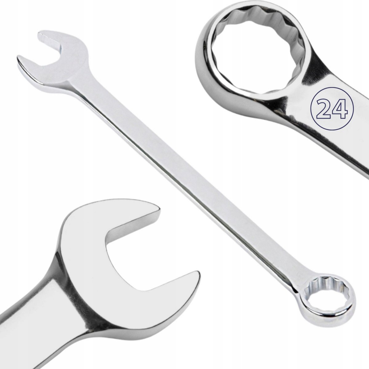 Consorte Ringsleutel 24 mm CRV Staal Chroom