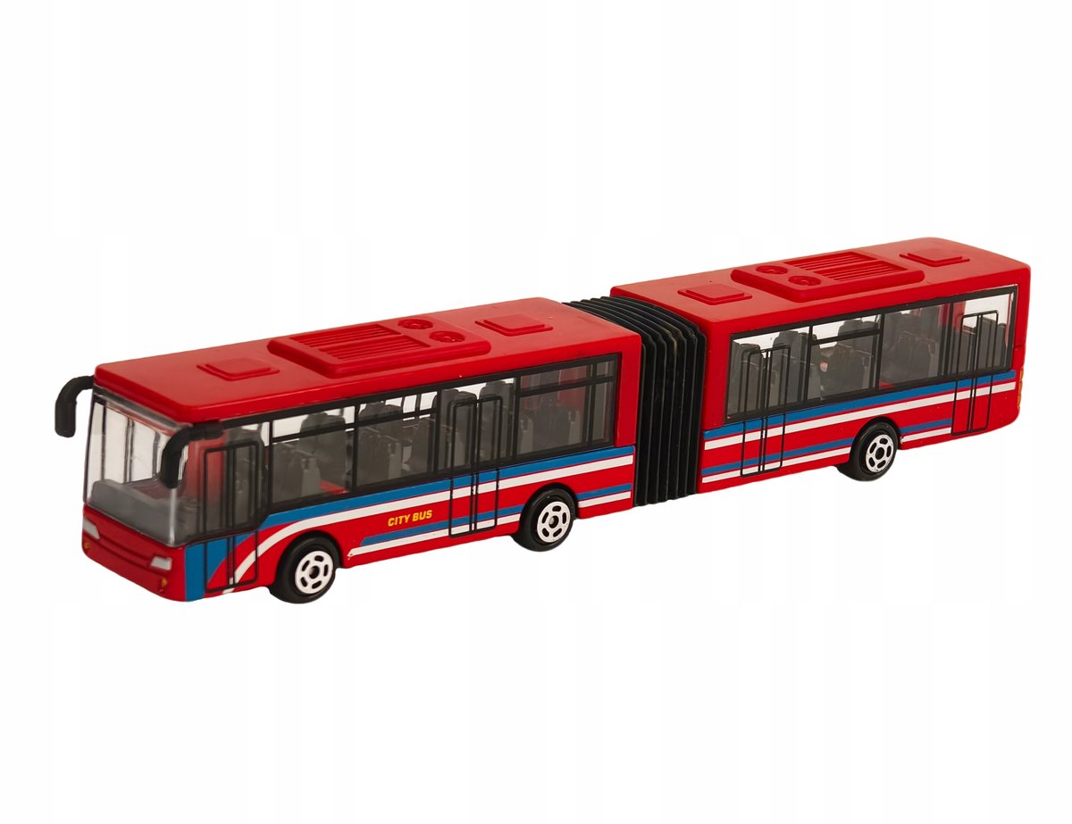 Grote Rode Stadsbus Speelgoed - Metalen Schuifbus 23cm
