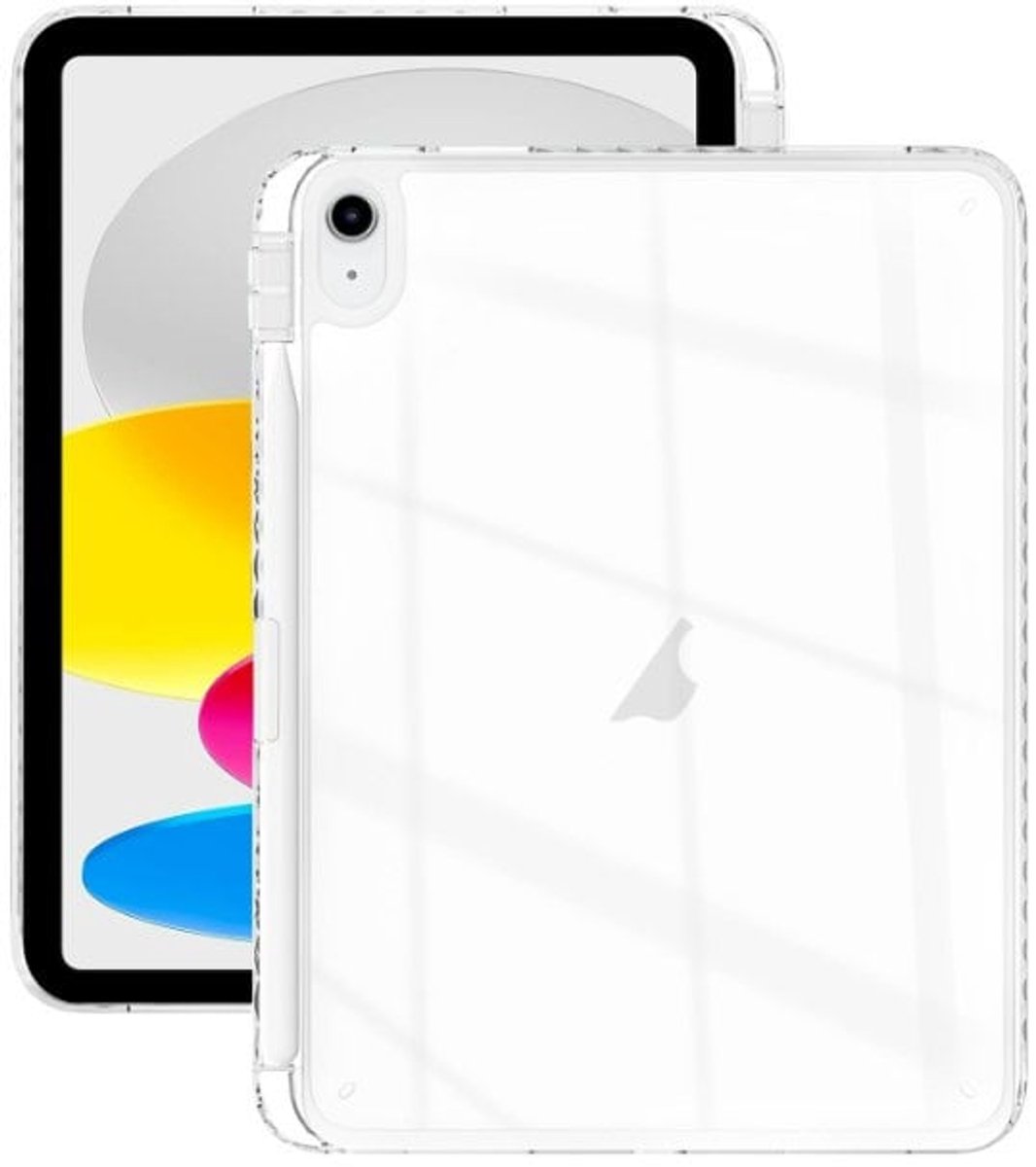 Fonu Backcase Geschikt voor iPad 11 (A16) en iPad 10 (2025 en 2022) - 10.9 inch - Pencilhouder - Transparent