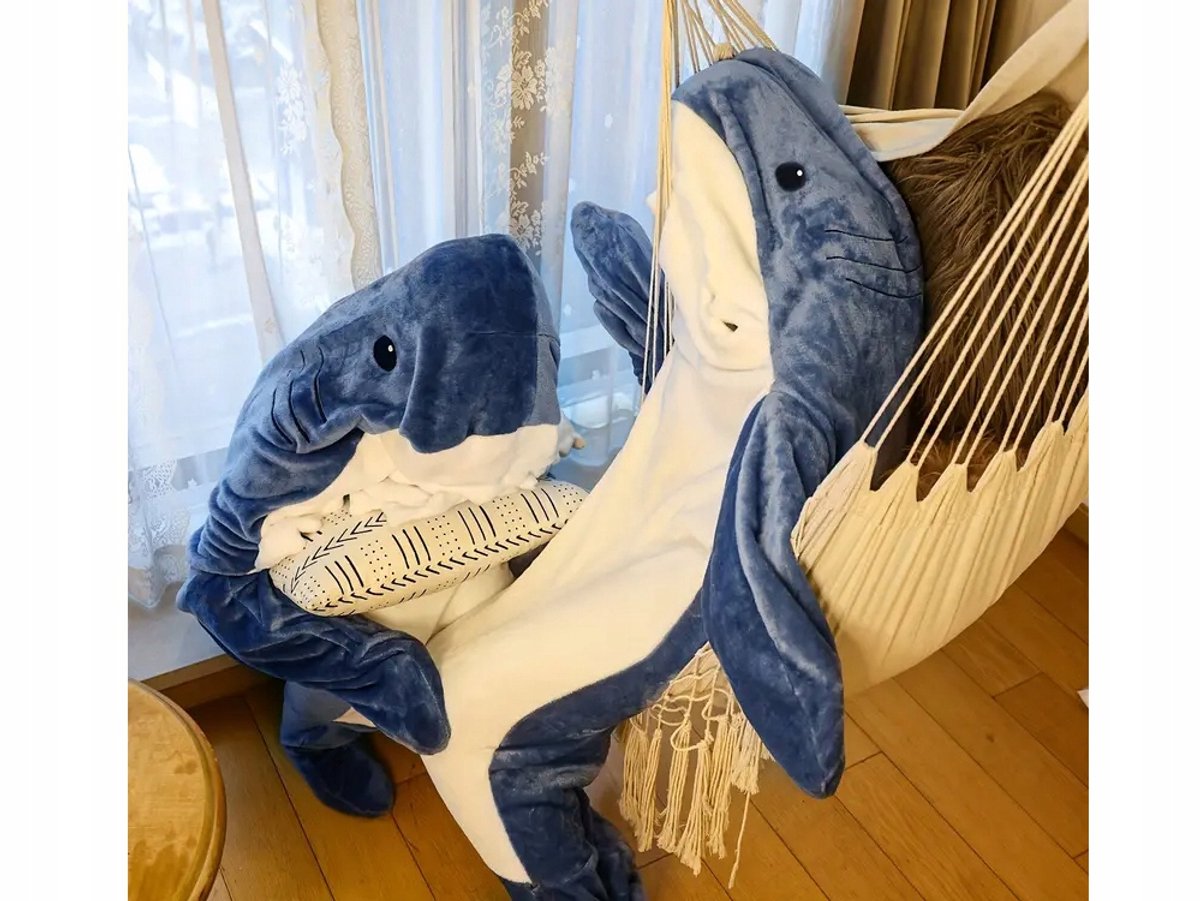 Zachte Haai Pyjama Onesie - Warm & Knus voor Kinderen en Volwassenen (Maat M)