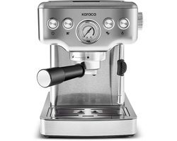 Karaca Coffee Art 1353 Espressomachine – 20 Bar – 1350W – 1,8L Watertank – Melkopschuimer – Manometer – Zwart