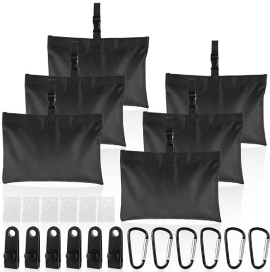 6 Stuks Boot Zandzakken – 600D Oxford, Met Clips En Karabijnhaken – Voor Boothoezen En Buitenafdekkingen – Gewicht Om Wegwaaien Te Voorkomen