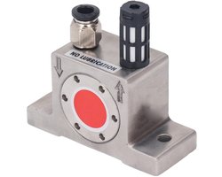 Stainless Steel Pneumatic Pneumatic Vibrator, Turbine Vibrator Turbine Vibrator Industrial Vibrator with G1/8in Thread, Silencer and Hose Connection for