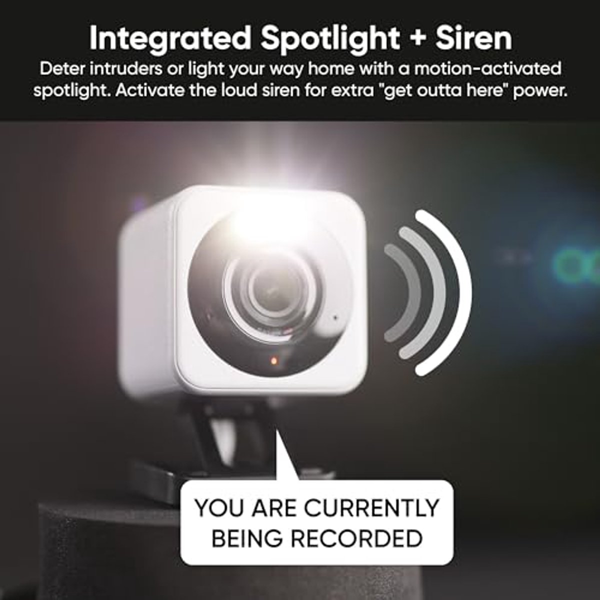 2.5K HD WiFi Smart Home Beveiligingscamera - Binnen/Buiten, Bewegingsgeactiveerde Schijnwerper, Kleur Nachtzicht, 2-weg Audio, Werkt met Alexa en Google