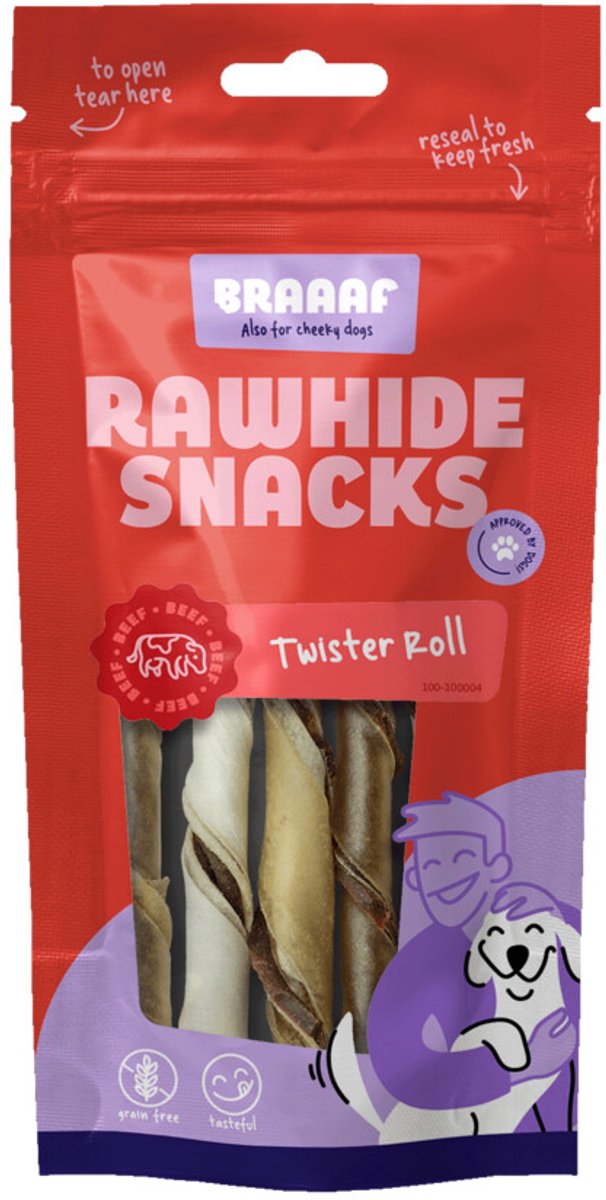 Braaaf snack twister roll - 1 ST à 5 ST
