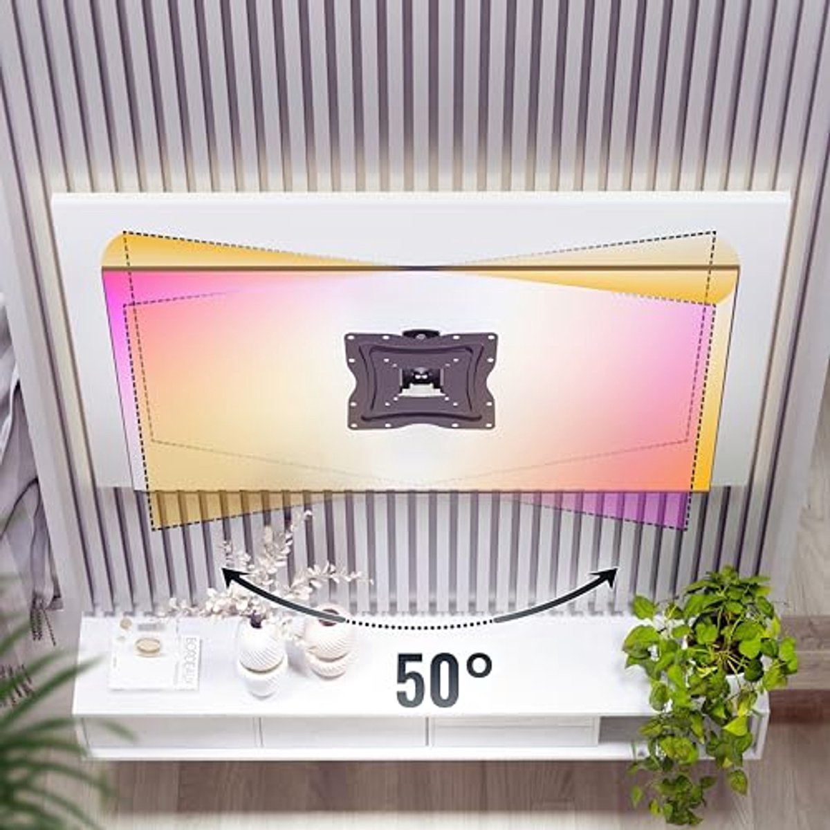 Draaibare en Kantelbare TV-muurbeugel tot 30 kg voor 19-47 inch LCD OLED-schermen