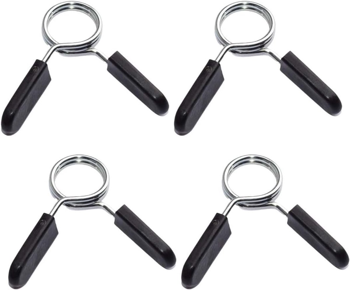 Pack of 4 Barbell Bars met Spring Locking Clamp - ABS Spring Locking voor Gewichtheffen - Krachttraining Dumbbells 30 mm
