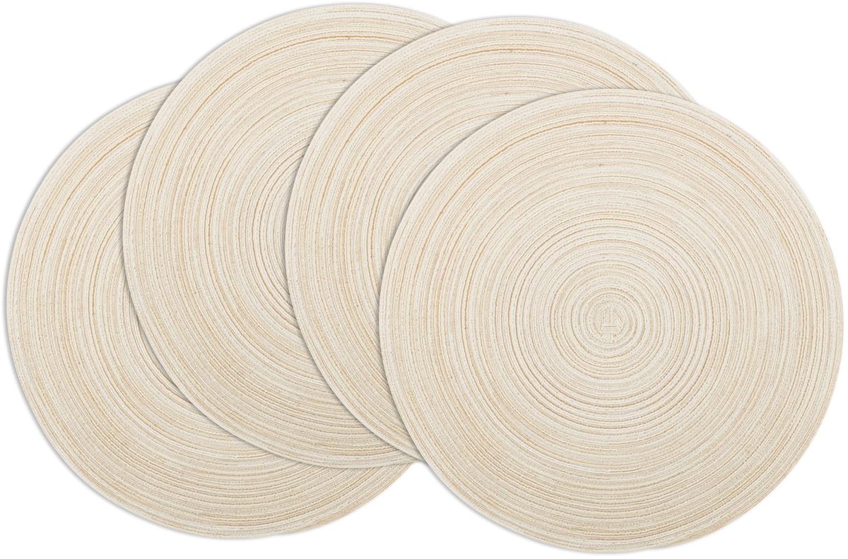 Ibenzoa® Set van 4 stijlvolle en ronde placemats voor elke eettafel