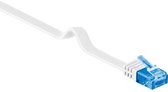 Goobay Platte CAT 6ₐ netwerkkabel, U/UTP, wit, koperen geleider (CU)