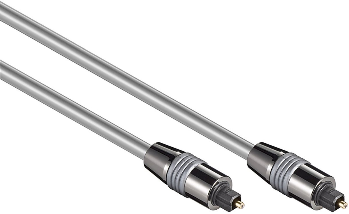 Digitale optische Toslink audio kabel - 6mm / zilver - 1 meter