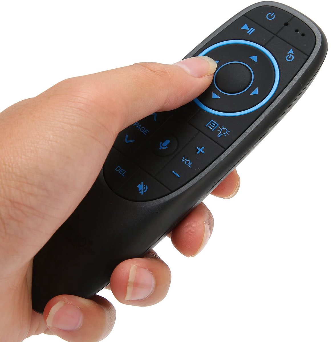 Spraakafstandsbediening, Bluetooth Air Mouse-afstandsbediening Gevoelige Multifunctionele Bluetooth Air-afstandsbediening voor Android-systeem Tv-beschermer(G10S PRO BT)