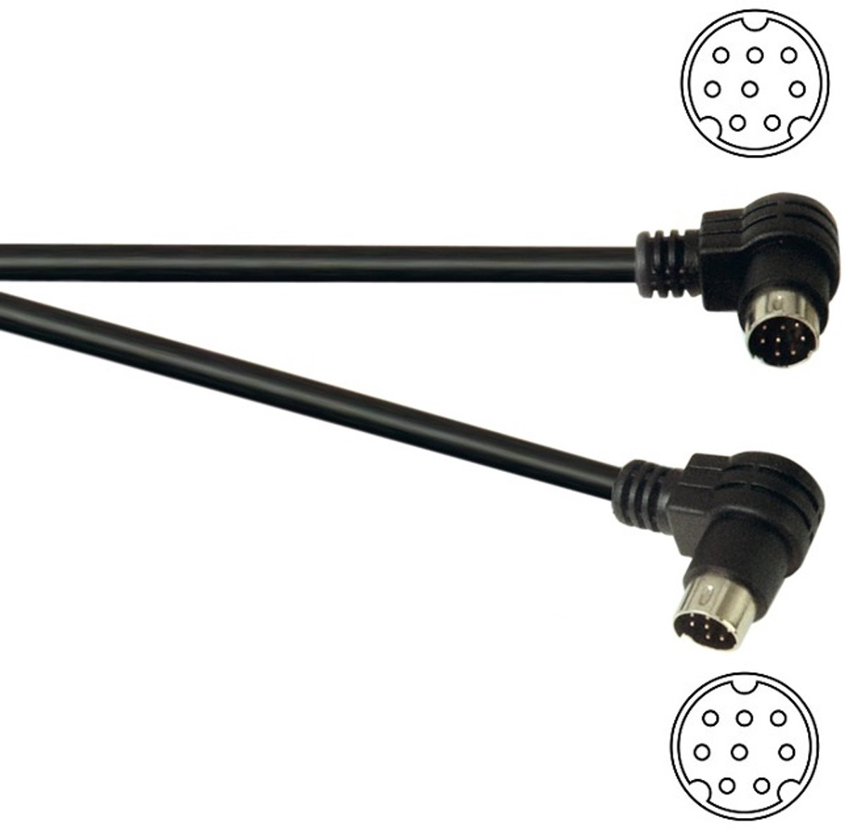 Mini DIN 8pins kabel - 1 meter