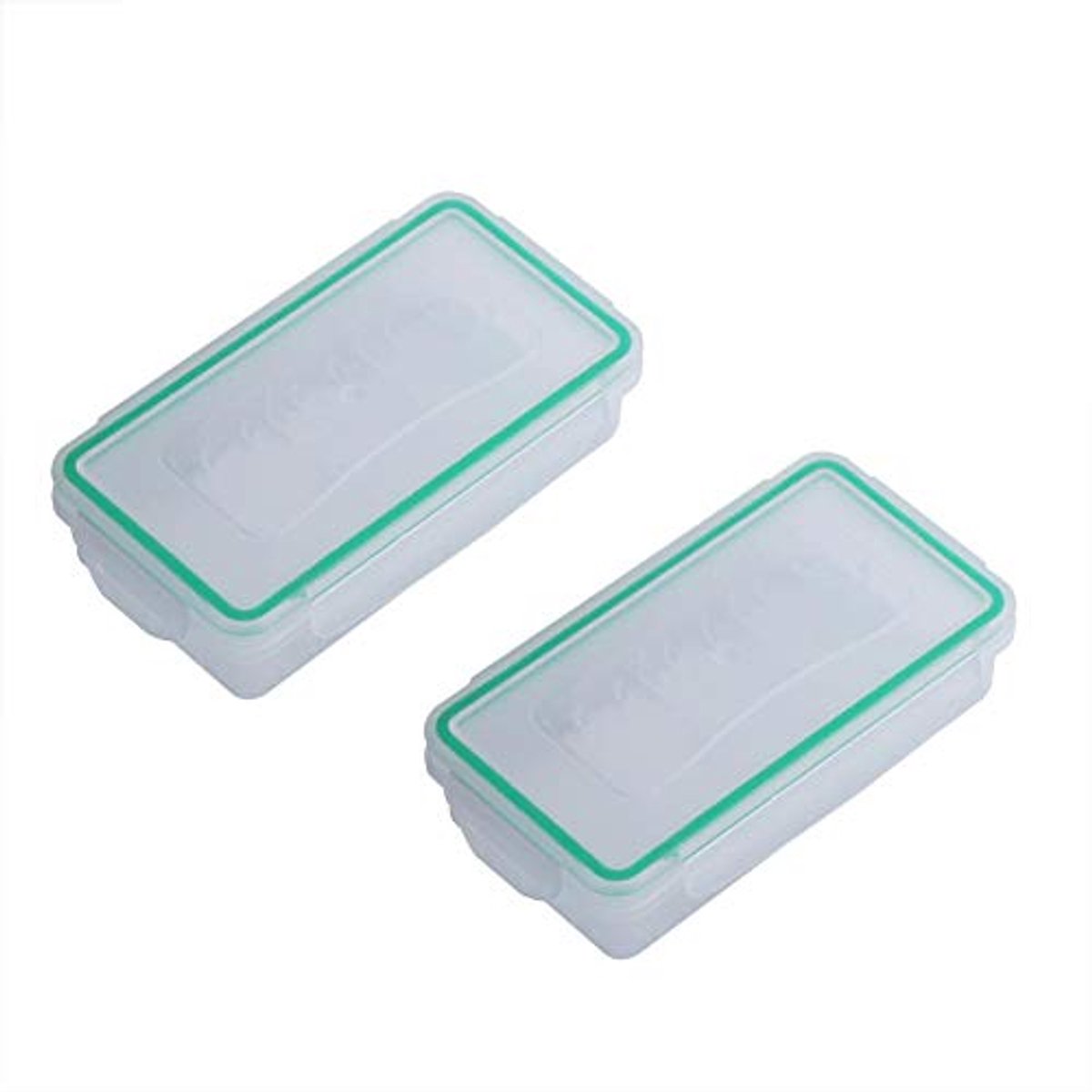 Richer-R 2X Premium batterijbox, 2 stuks hardslijtvaste batterijen opbergkoffer, draagbaar waterdicht batterijhouder opbergdoos beschermbox voor batterijen op reis, camping en