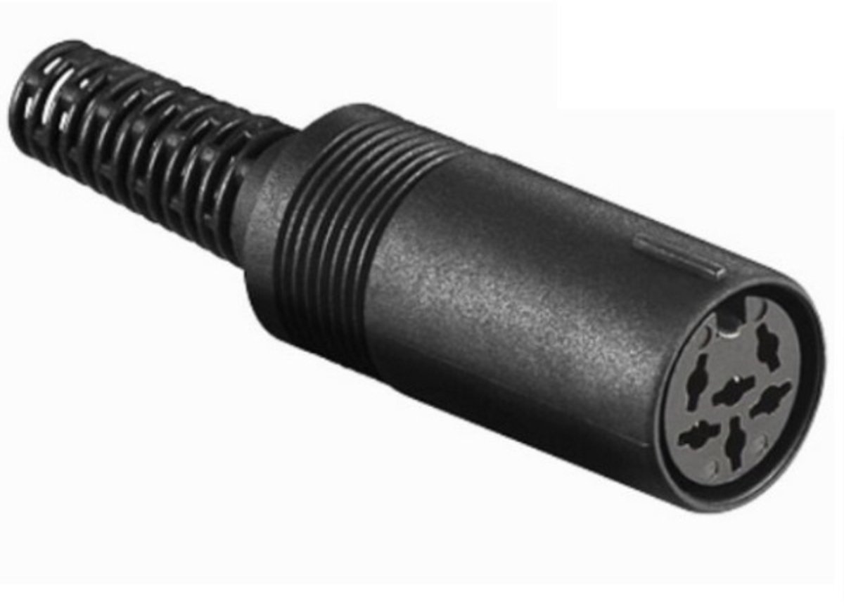 6p DIN connector vrouwelijk