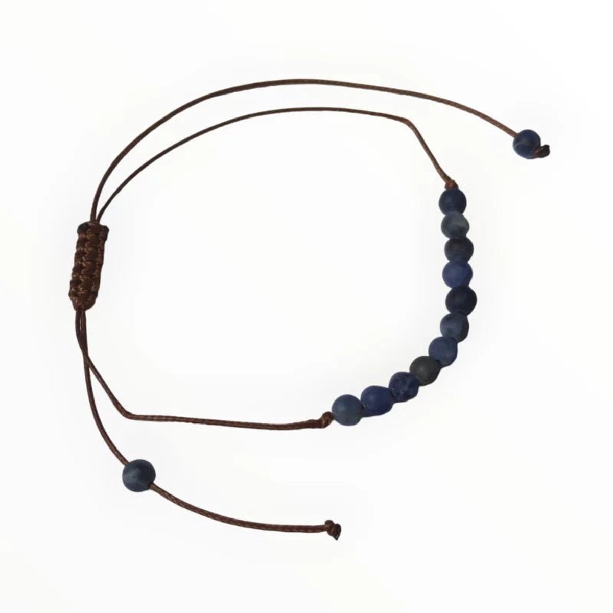 Aramat Jewels - verstelbare natuursteen armband -Sodaliet -arm sieraad