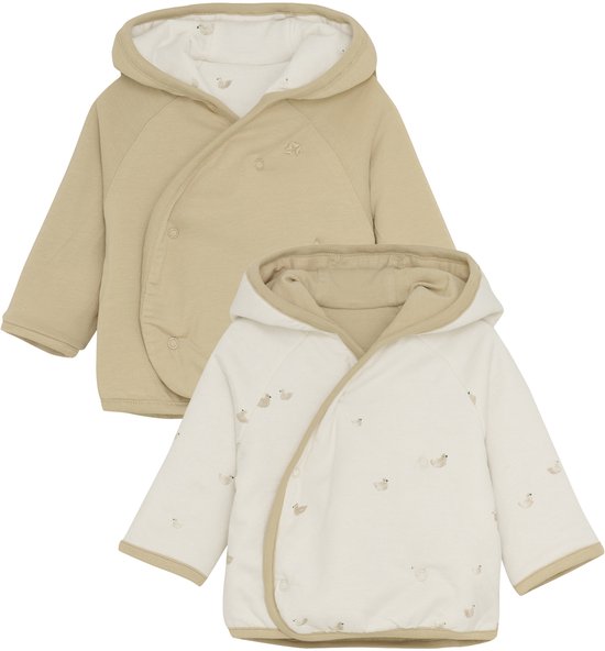 Noppies Nuru Jasje - Animals - Maat 62 - Offwhite