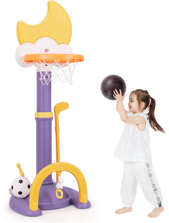 Mini basketbal maat 1 kinderen K100 Rubber blauw