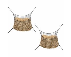 vidaXL - Hooinetten - 2 - st - 90x60 - cm - rechthoekig - polypropeen - zwart