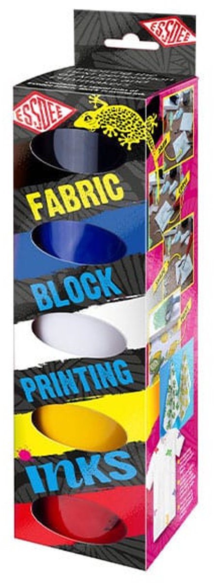 Essdee Fabric Block Printing Inkt Set 5x100ml