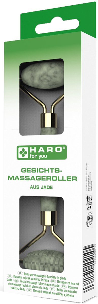 Gezichtsmassageroller van jade, groen