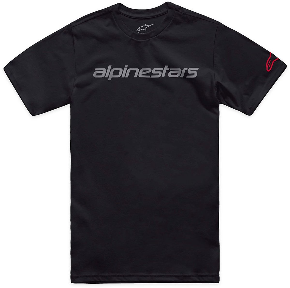 Alpinestars Linear Wordmark 2.0 T-shirt Met Korte Mouwen Zwart S Man