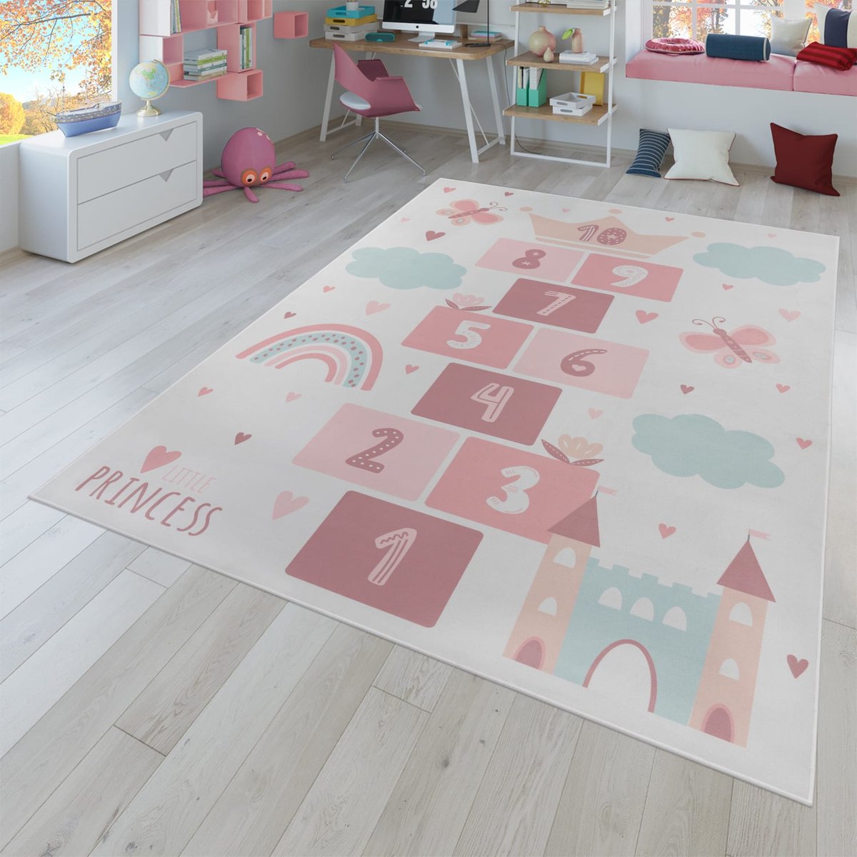 Kinderkamer tapijt tapijt kinderkamer tapijt antislip hart wolk vlinder