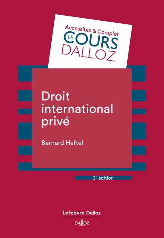 Cours - Droit international privé 3ed - cover