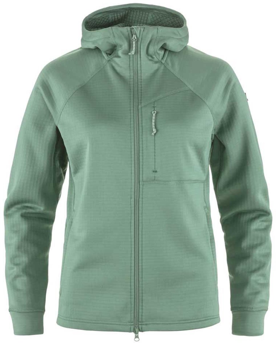 Fjällräven Abisko Grid Fleece Met Volledige Rits Groen M Vrouw