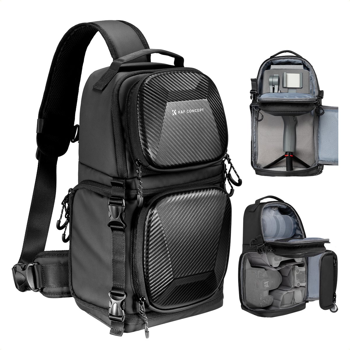 K&F Concept Urban Wanderer U02 10L hardshell sling bag camera schoudertas foto video