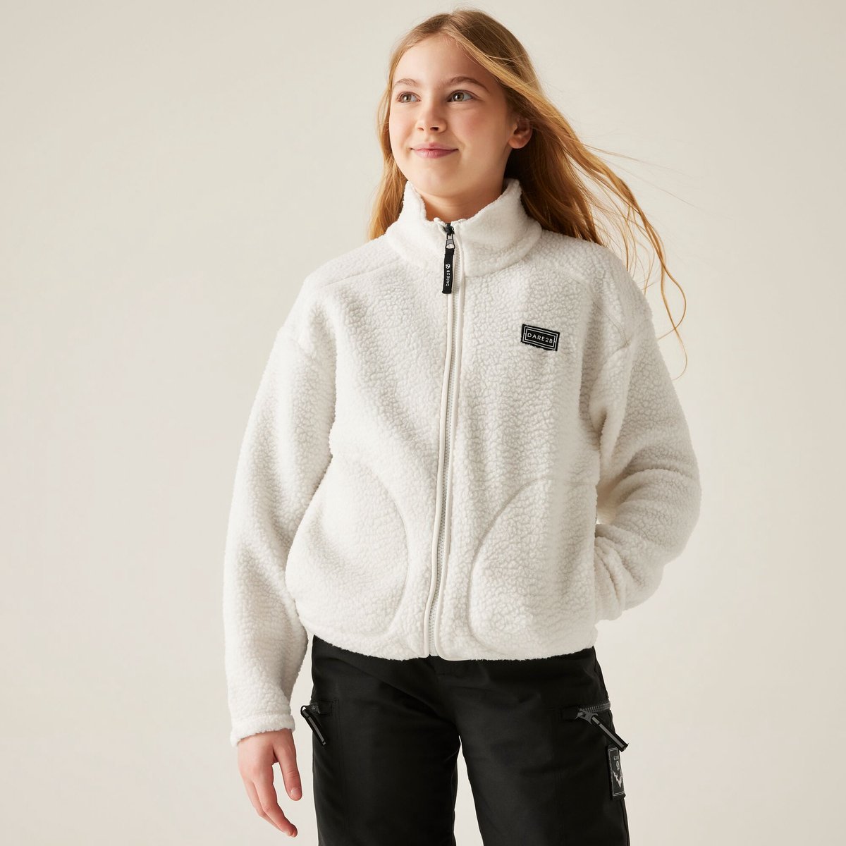 Zesty rekbaar isolerend actief fleece-vest voor kinderen Beige