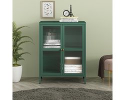 Sideboard Säkylä dressoir 84x64x35 cm dennengroen [en.casa]