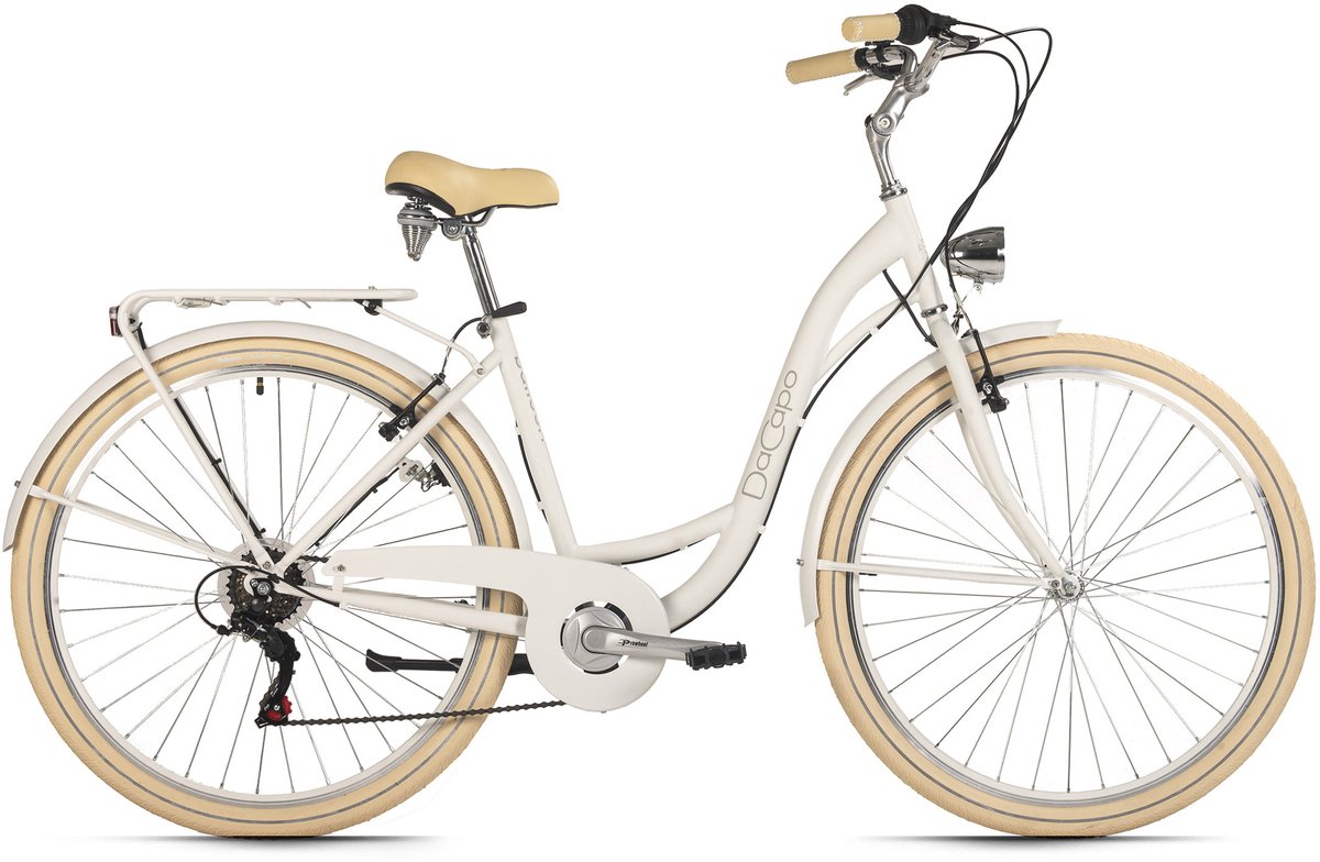 Dacapo Fiets DaCapo damesfiets 28'' Balloon 6 versnellingen 48 cm wit - 48 cm
